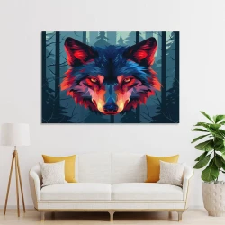 Lupo Pittura su tela senza cornice, stampe di poster arte murale per arredo casa camera ufficio