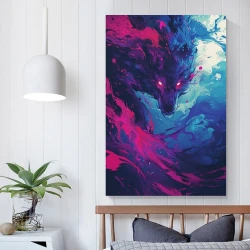 Lupo Pittura su tela senza cornice, stampe di poster arte murale per arredo casa camera ufficio