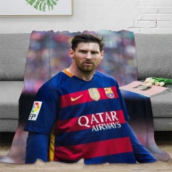 Lionel Messi Plaid en Polaire Imprimé 3D Couverture Douce Confortable pour Canapé Lit Bureau