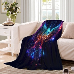 Aquila Coperta in Pile Stampata 3D Morbida e Confortevole per Divano Letto Ufficio