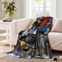 Transformers Megatron Plaid en Polaire Imprimé 3D Couverture Douce Confortable pour Canapé Lit Bureau