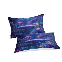 Méduse Housse de Couette Imprimée 3D Douce 3 Pièces Literie Garçons Filles