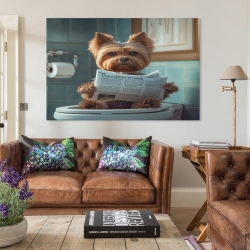 Yorkshire Terrier Peinture sur toile sans cadre, impressions posters art mural pour déco maison chambre bureau