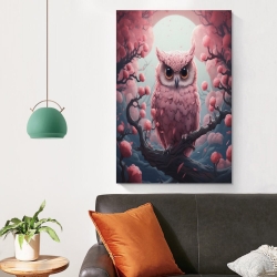 Hibou Peinture sur toile sans cadre, impressions posters art mural pour déco maison chambre bureau