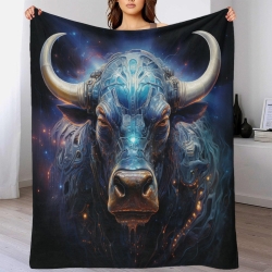 Kuh 3D Gedruckte Fleece-Decke Weiche Gemütliche Decke für Sofa Bett Büro