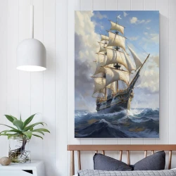 Segelboot Unrahmtes Leinwandbild, Wandkunst-Poster-Drucke für Zuhause, Schlafzimmer, Büro Dekoration