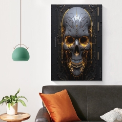 Crâne Peinture sur toile sans cadre, impressions posters art mural pour déco maison chambre bureau