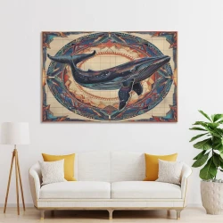 Baleine Peinture sur toile sans cadre, impressions posters art mural pour déco maison chambre bureau