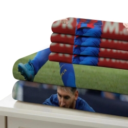 Lionel Messi Funda Nórdica Impresa en 3D Suave 3 Piezas Ropa de Cama para Niños Niñas