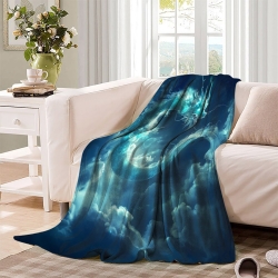 Dragon Plaid en Polaire Imprimé 3D Couverture Douce Confortable pour Canapé Lit Bureau
