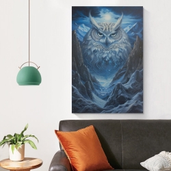Hibou Peinture sur toile sans cadre, impressions posters art mural pour déco maison chambre bureau