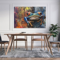 Grenouille Peinture sur toile sans cadre, impressions posters art mural pour déco maison chambre bureau