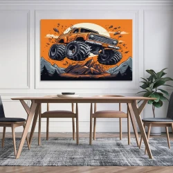 Großer Lastwagen Unrahmtes Leinwandbild, Wandkunst-Poster-Drucke für Zuhause, Schlafzimmer, Büro Dekoration