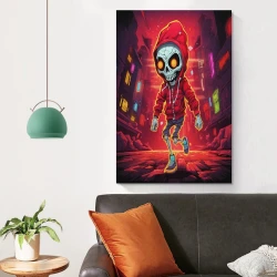 Calavera Pintura en lienzo sin marco, impresiones de pósters arte pared para decoración hogar dormitorio oficina