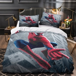 Avengers Spider Man Housse de Couette Imprimée 3D Douce 3 Pièces Literie Garçons Filles