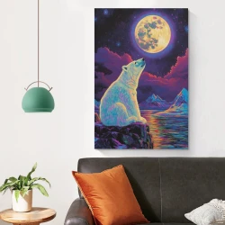 Ours polaire Peinture sur toile sans cadre, impressions posters art mural pour déco maison chambre bureau