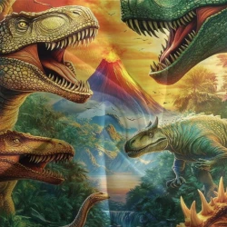 Dinosaure Housse de Couette Imprimée 3D Douce 3 Pièces Literie Garçons Filles