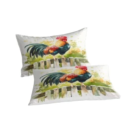 Coq Housse de Couette Imprimée 3D Douce 3 Pièces Literie Garçons Filles