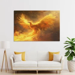 Phénix Peinture sur toile sans cadre, impressions posters art mural pour déco maison chambre bureau