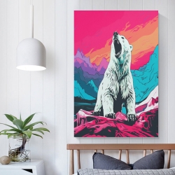 Ours polaire Peinture sur toile sans cadre, impressions posters art mural pour déco maison chambre bureau