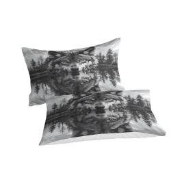Loup Housse de Couette Imprimée 3D Douce 3 Pièces Literie Garçons Filles