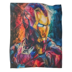 Avengers Iron Man 3D Gedruckte Fleece-Decke Weiche Gemütliche Decke für Sofa Bett Büro