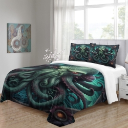 Mythe de l'horreur Cthulhu Housse de Couette Imprimée 3D Douce 3 Pièces Literie Garçons Filles