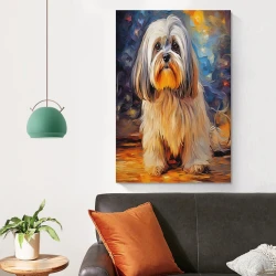 Oil Painting Chien Peinture sur toile sans cadre, impressions posters art mural pour déco maison chambre bureau