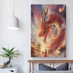 Dragon Peinture sur toile sans cadre, impressions posters art mural pour déco maison chambre bureau