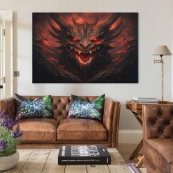 occidentale Drago Pittura su tela senza cornice, stampe di poster arte murale per arredo casa camera ufficio