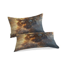 Tigre Housse de Couette Imprimée 3D Douce 3 Pièces Literie Garçons Filles