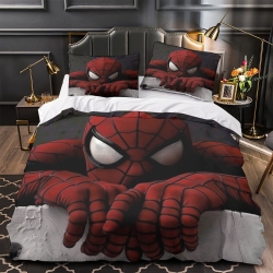 Avengers Spider Man Housse de Couette Imprimée 3D Douce 3 Pièces Literie Garçons Filles