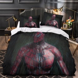 Avengers Spider Man Housse de Couette Imprimée 3D Douce 3 Pièces Literie Garçons Filles