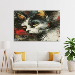 Cute Chat Peinture sur toile sans cadre, impressions posters art mural pour déco maison chambre bureau