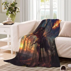 Dinosaure Plaid en Polaire Imprimé 3D Couverture Douce Confortable pour Canapé Lit Bureau
