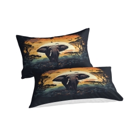 Éléphant Housse de Couette Imprimée 3D Douce 3 Pièces Literie Garçons Filles
