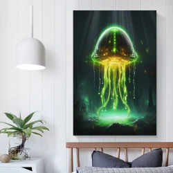 Méduse Peinture sur toile sans cadre, impressions posters art mural pour déco maison chambre bureau