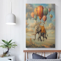 Éléphant Peinture sur toile sans cadre, impressions posters art mural pour déco maison chambre bureau