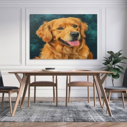 Golden Retriever Peinture sur toile sans cadre, impressions posters art mural pour déco maison chambre bureau