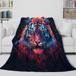 Tigre Coperta in Pile Stampata 3D Morbida e Confortevole per Divano Letto Ufficio