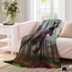Dinosaure Plaid en Polaire Imprimé 3D Couverture Douce Confortable pour Canapé Lit Bureau