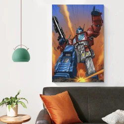 Transformers Optimus Prime Peinture sur toile sans cadre, impressions posters art mural pour déco maison chambre bureau