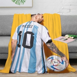 Lionel Messi Plaid en Polaire Imprimé 3D Couverture Douce Confortable pour Canapé Lit Bureau
