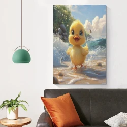 Canard jaune Peinture sur toile sans cadre, impressions posters art mural pour déco maison chambre bureau