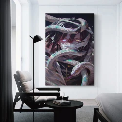 Tueur de démons: Demon Slayer Peinture sur toile sans cadre, impressions posters art mural pour déco maison chambre bureau