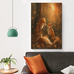 Renard Peinture sur toile sans cadre, impressions posters art mural pour déco maison chambre bureau