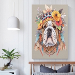 French Bouledogue Peinture sur toile sans cadre, impressions posters art mural pour déco maison chambre bureau