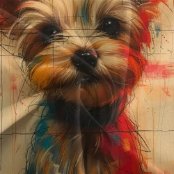Yorkshire Terrier Housse de Couette Imprimée 3D Douce 3 Pièces Literie Garçons Filles