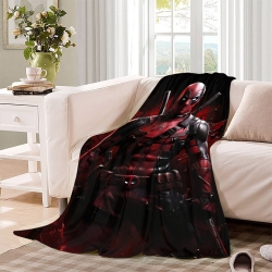 Marvel Deadpool 3D Printed Fleece Throw Blanket Soft Cozy Blanket for Couch Sofa Bed Office