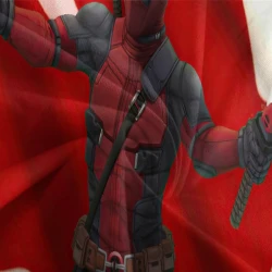 Deadpool Marvel Housse de Couette Imprimée 3D Douce 3 Pièces Literie Garçons Filles